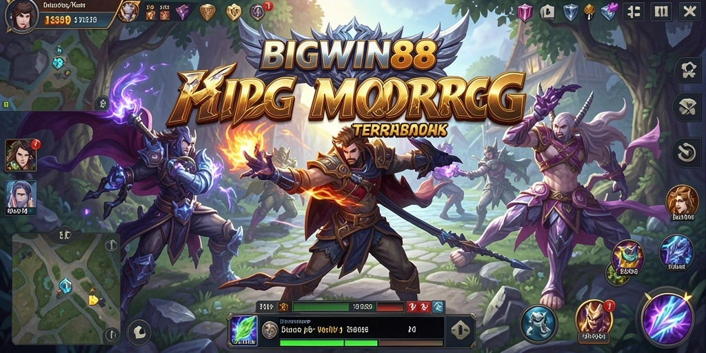 Tangkapan layar gameplay BIGWIN88 yang menampilkan pertempuran epik dan karakter yang dinamis.