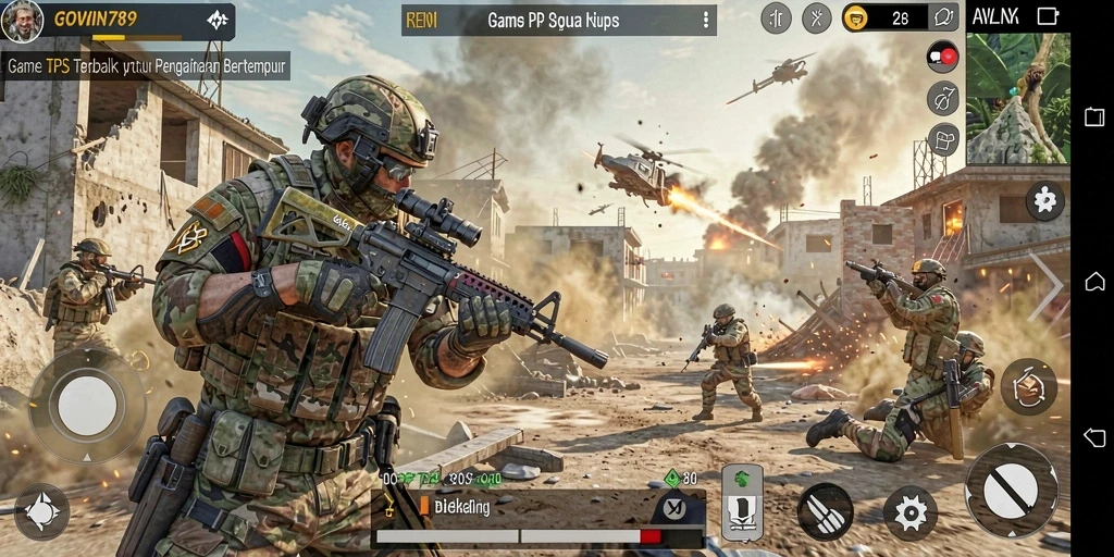 Tampilan gameplay seru dari GOWIN789 dalam aksi TPS.