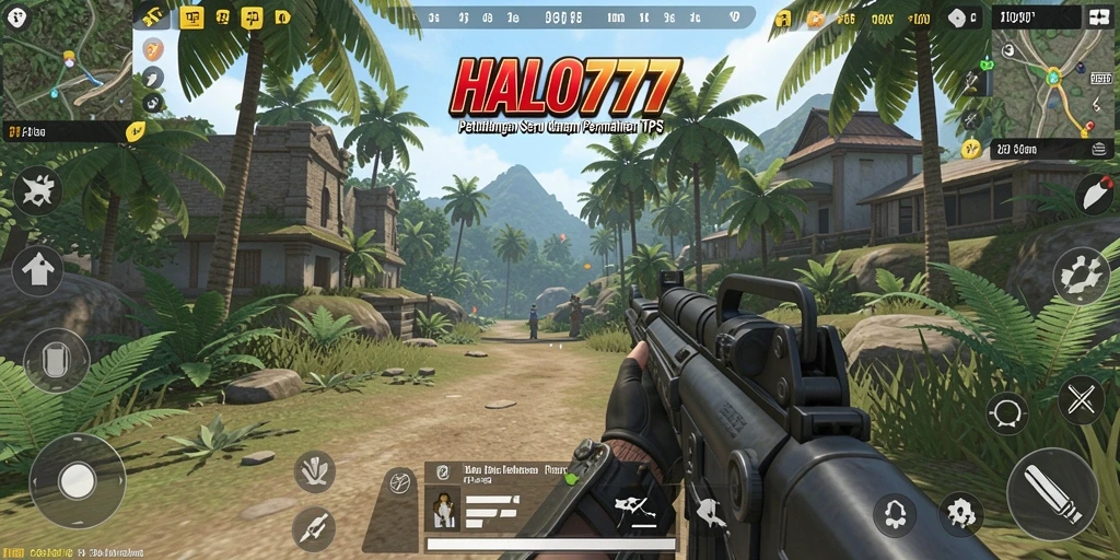 Screenshot gameplay HALO777 menampilkan aksi seru di medan perang.