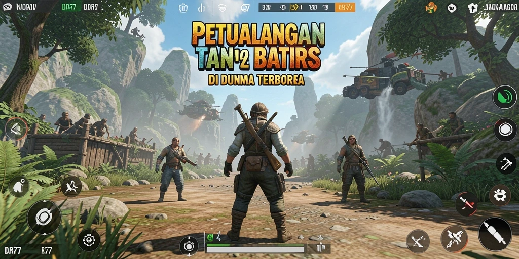 Tampilan gameplay IDR77 yang menggambarkan kebebasan eksplorasi dunia terbuka.