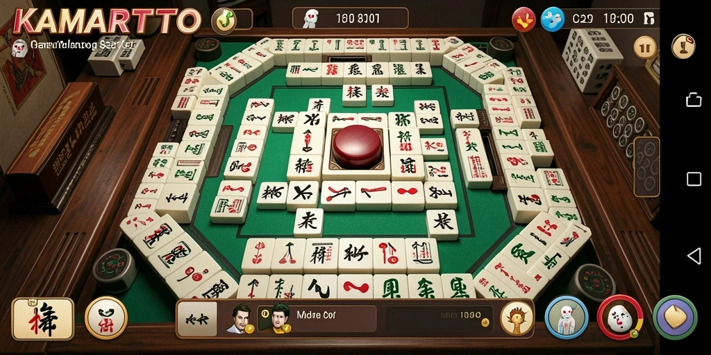 Gameplay KAMARTOTO menampilkan keseruan permainan Mahjong yang mendebarkan.