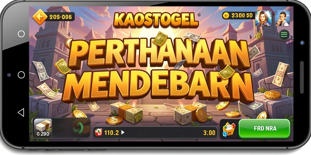 Tampilan gameplay KAOSTOGEL yang penuh aksi Tower Defense.