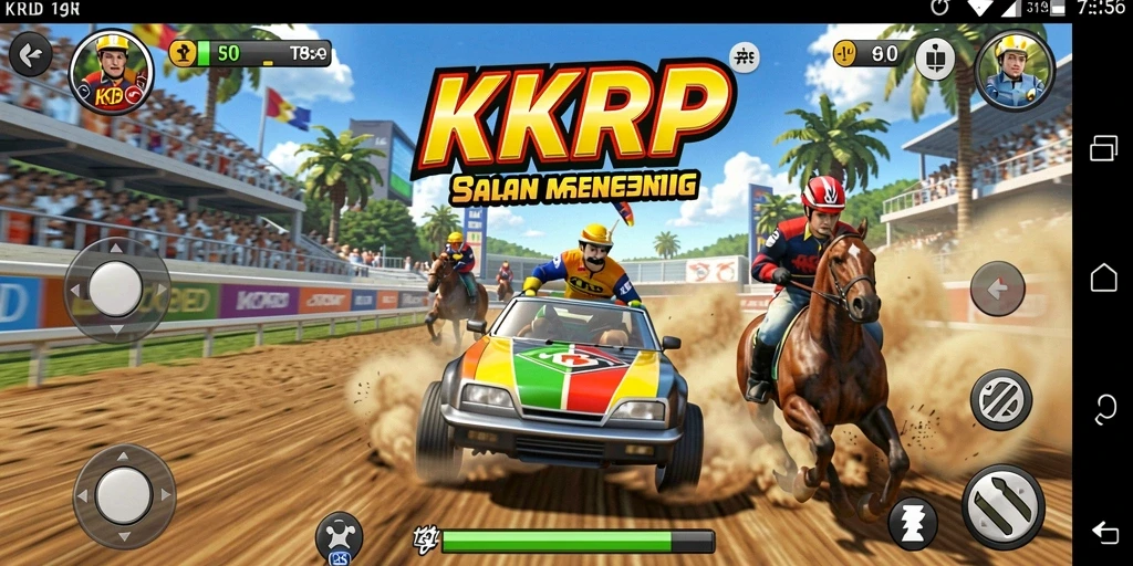 Gameplay KKRP dengan aksi balapan yang mendebarkan.