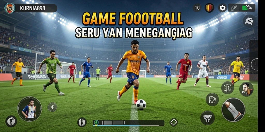 Tampilan menegangkan dari pertandingan sepak bola di KURNIA898.