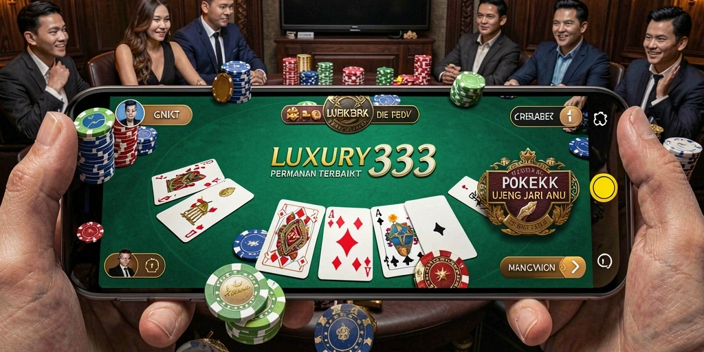 Screenshot LUXURY333 menampilkan gameplay mendebarkan dari permainan Poker.