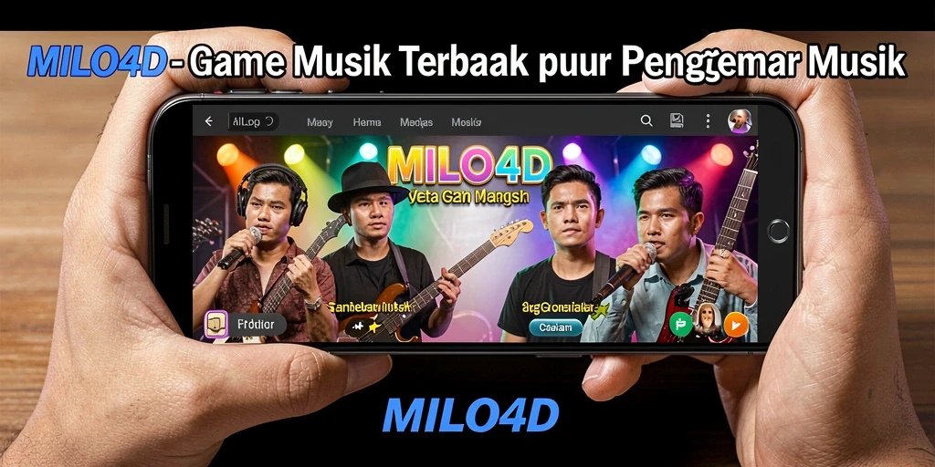 Tampilan gameplay imersif dari game musik MILO4D yang menyenangkan.