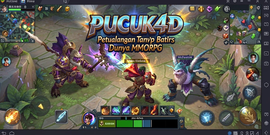 Screenshot gameplay PUCUK4D dengan aksi seru dalam MMORPG.