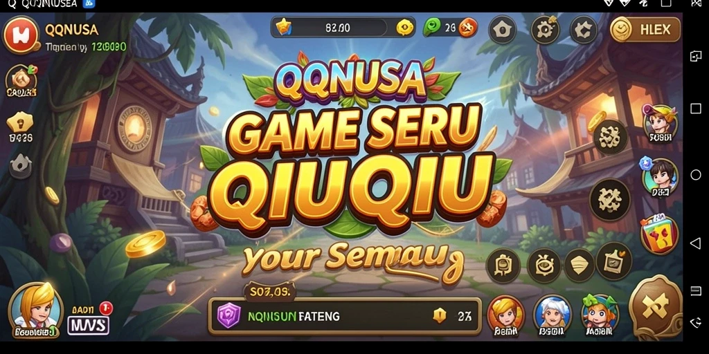 Tangkapan layar gameplay QQNUSA menampilkan serunya permainan QiuQiu.