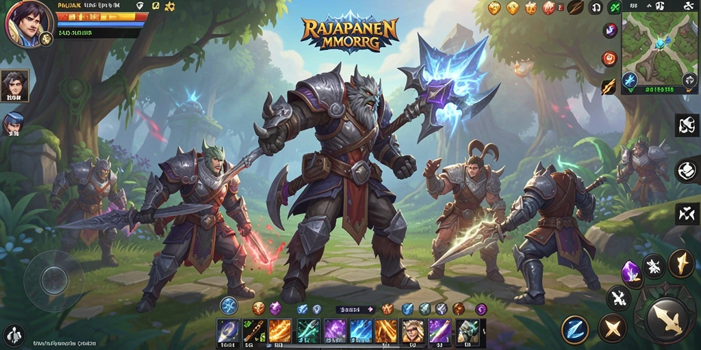 Tampilan gameplay RAJAPANEN menunjukkan aksi seru dalam petualangan MMORPG.