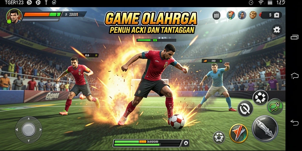 Screenshot TGER123 menampilkan aksi seru dalam pertandingan olahraga.