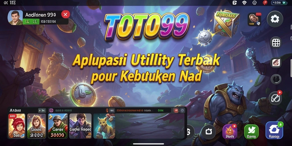 Tampilan utama TOTO99 dengan fitur-fitur utilities yang lengkap.