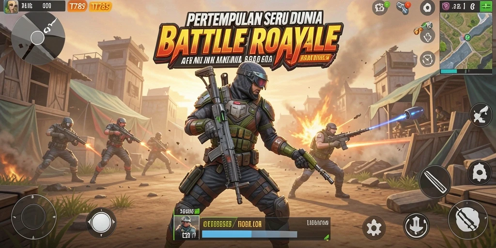 Tampilan aksi seru dari gameplay Battle Royale TT789.