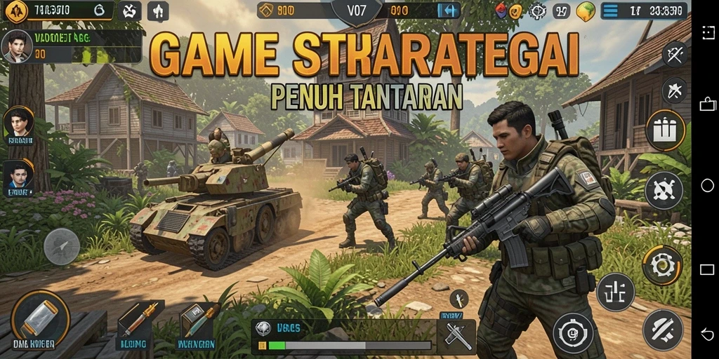 Tampilan gameplay V07 yang menegangkan dan penuh strategi.