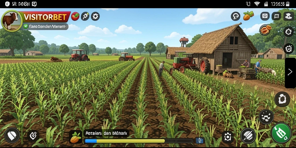 Tampilan gameplay VISITORBET yang menarik dalam dunia pertanian.